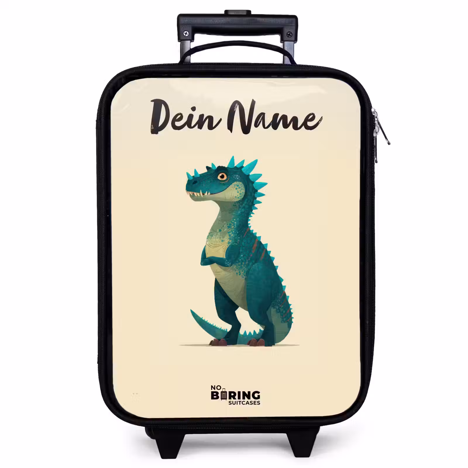 Kinderkoffer mit Name - Dino - Tier - Blau - Grün — 1