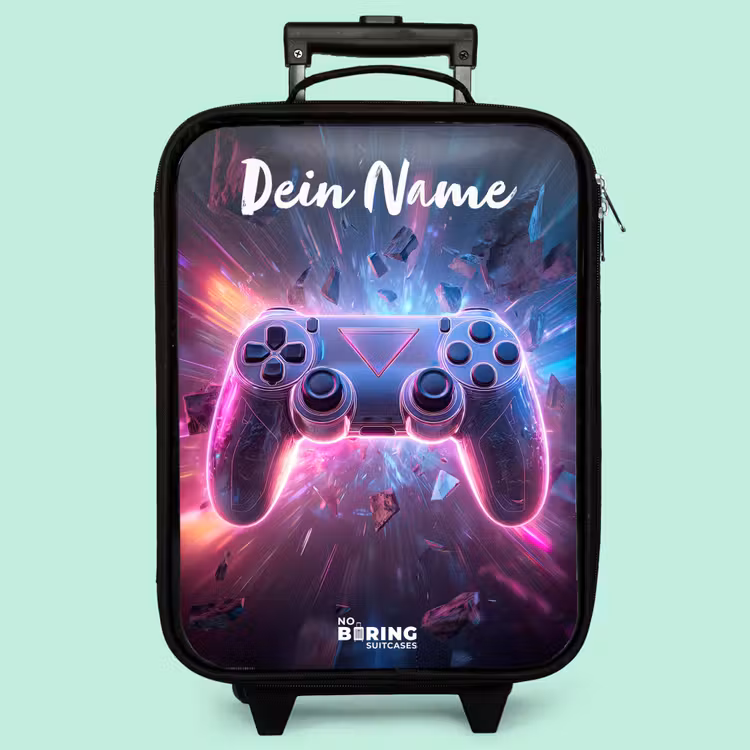 Kinderkoffer mit Name - Controller - Neon - Spiel — 3