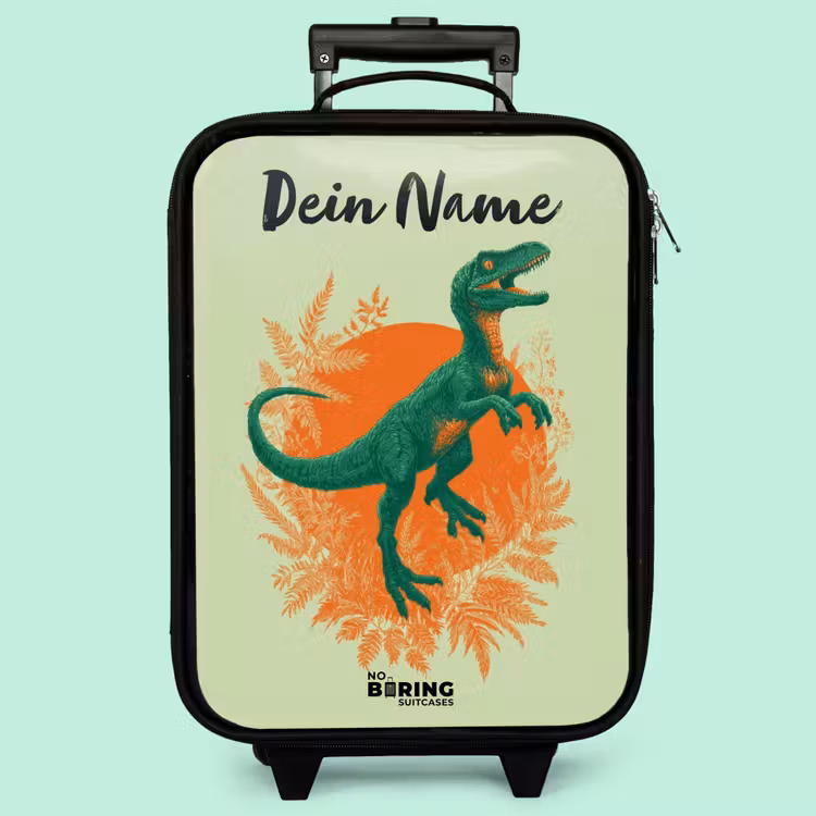 Kinderkoffer mit Name - Dino - Natur - Grün — 3