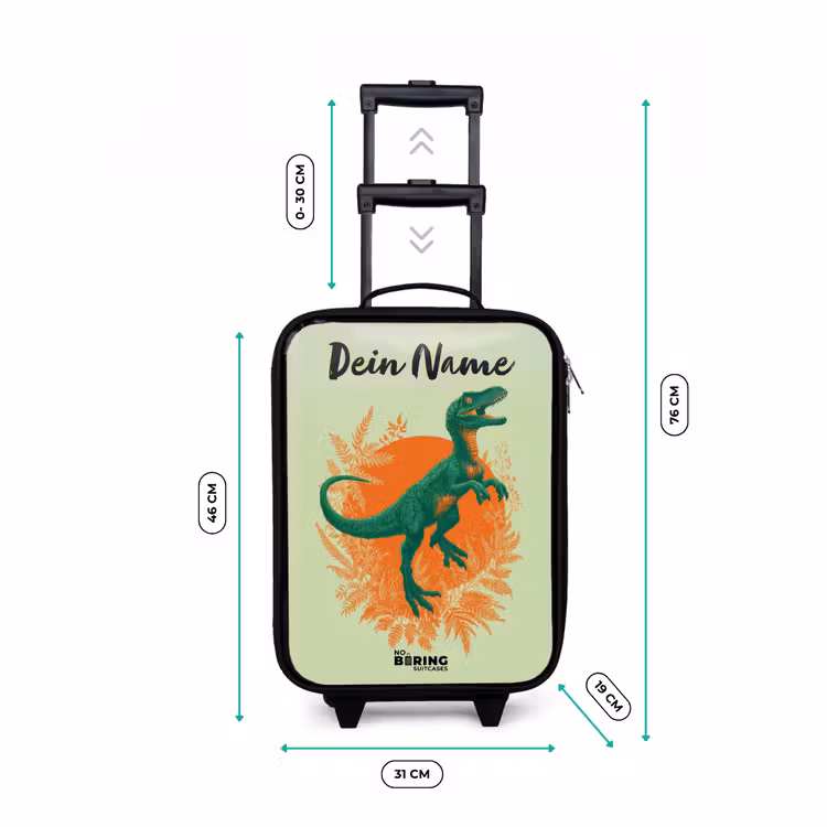 Kinderkoffer mit Name - Dino - Natur - Grün — 7