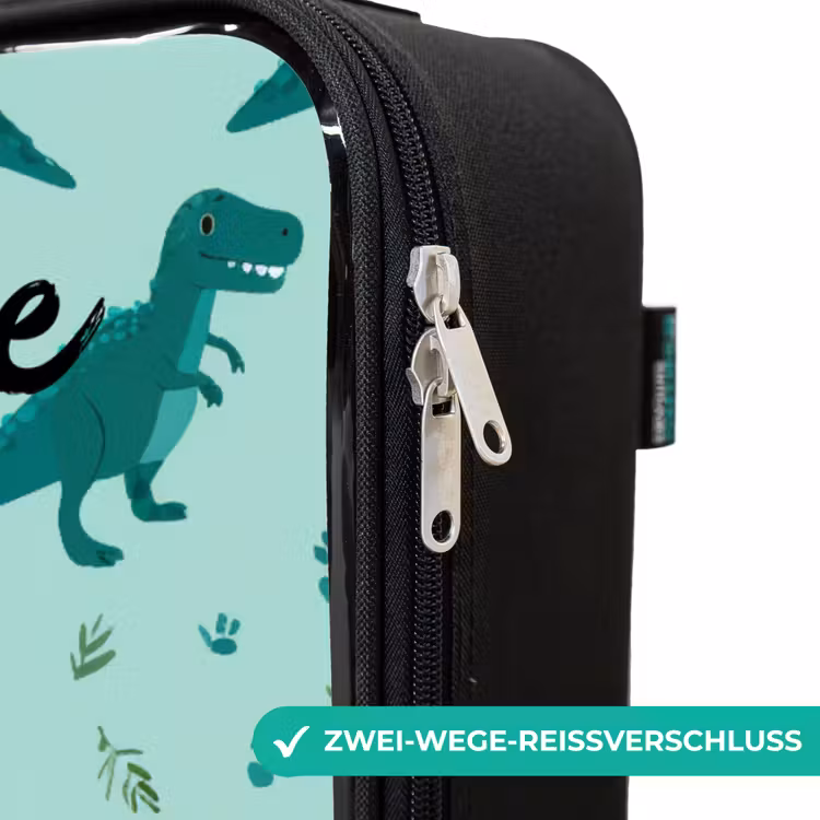 Kinderkoffer mit Name - Dinos - Muster - Grün — 6