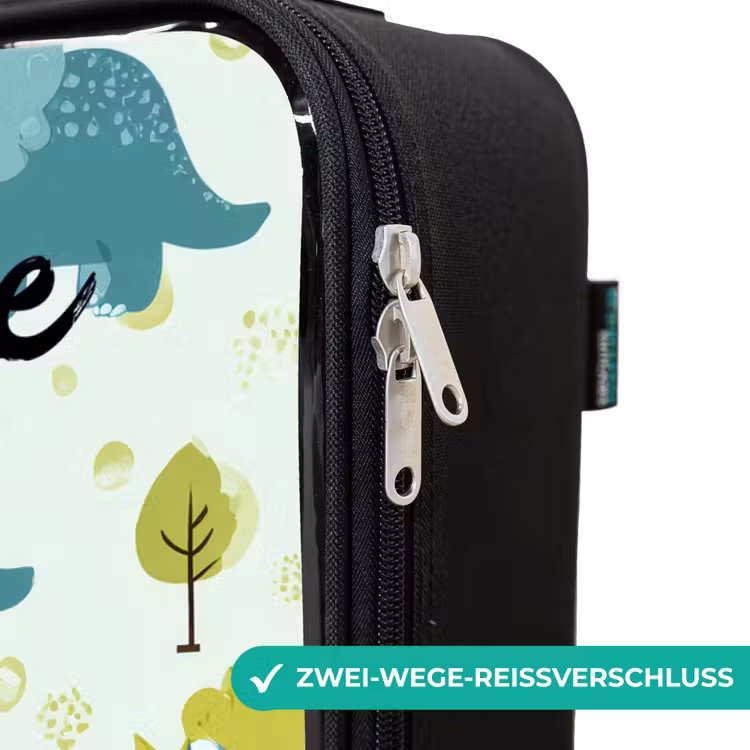 Kinderkoffer mit Name - Dinosaurier - Muster - Natur — 6