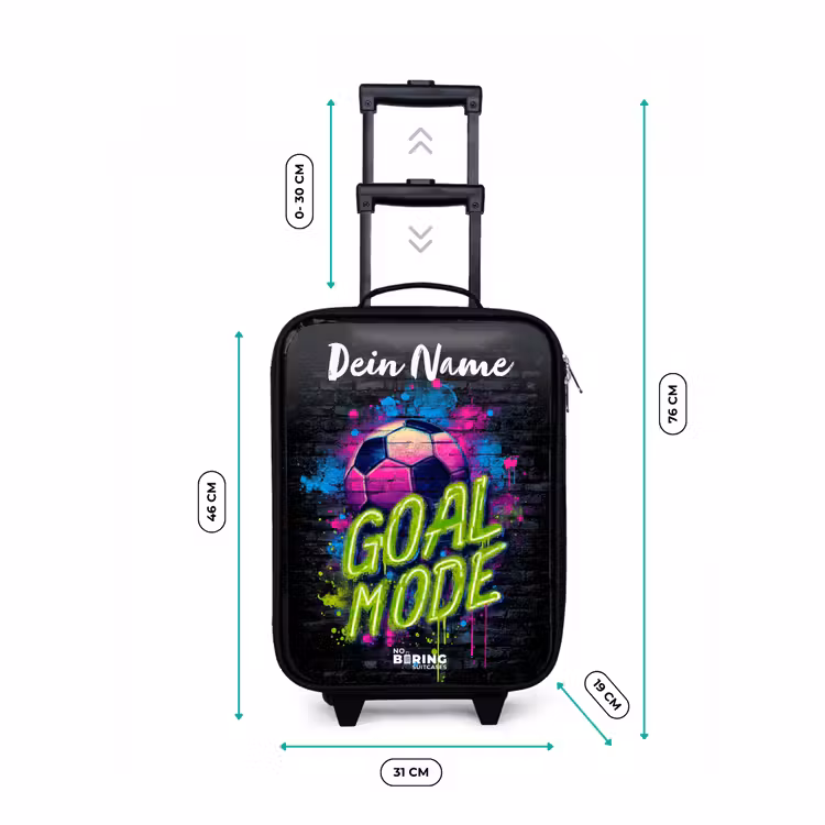 Kinderkoffer mit Name - Neon - Graffiti - Fußball - Farbenfroh — 7