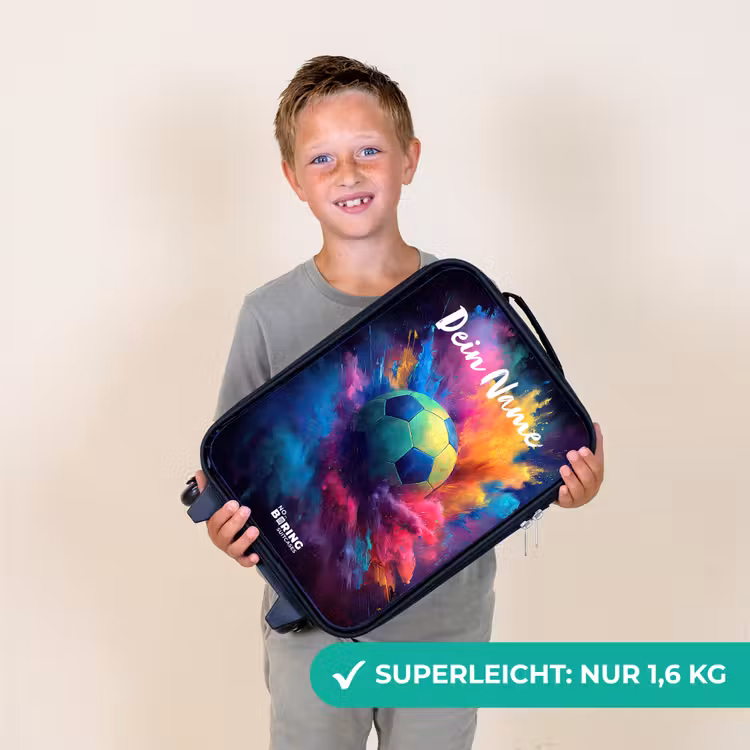 Kinderkoffer mit Name - Neon - Kugel - Farbenfroh — 2