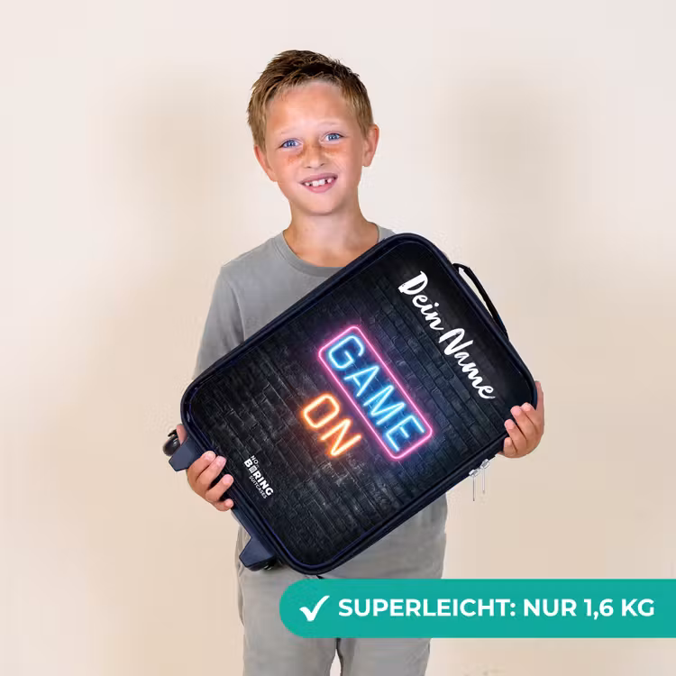 Kinderkoffer mit Name - Spiel - Neon - Wand — 2