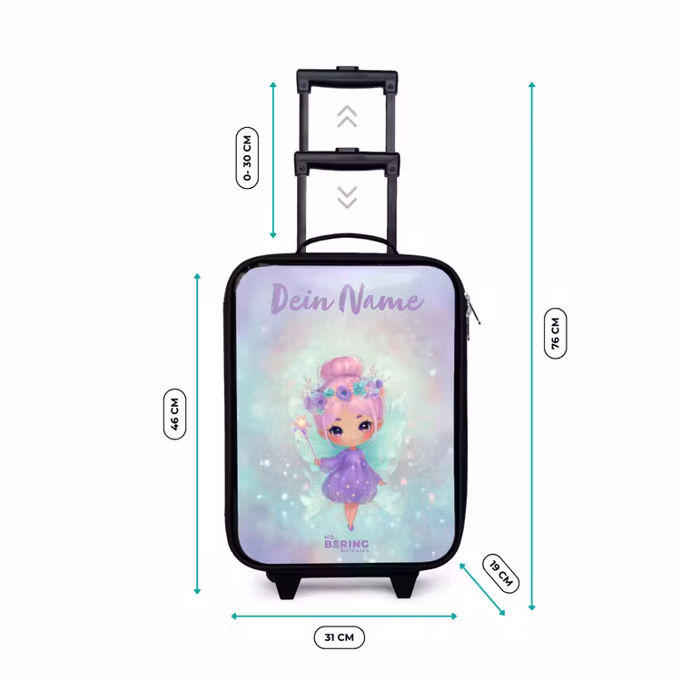 Kinderkoffer mit Name - Blumenfee in pastellfarbenem Glanz — 7