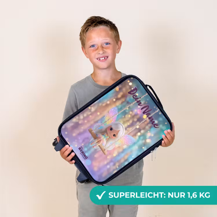 Kinderkoffer mit Name - Fee - Elf - Regenbogen — 2