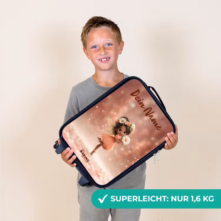 Kinderkoffer mit Name - Fee mit Gänseblümchen — 2