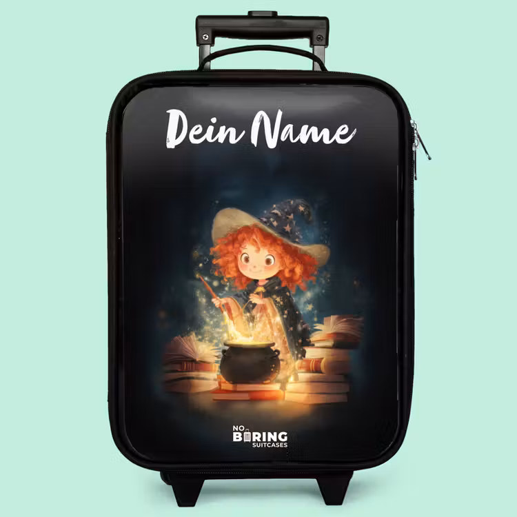 Kinderkoffer mit Name - Hexe mit funkelndem Trank — 3