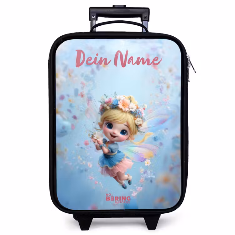 Kinderkoffer mit Name - Schmetterling Fee in Flower Air — 1