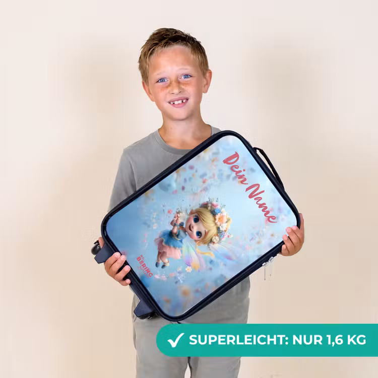 Kinderkoffer mit Name - Schmetterling Fee in Flower Air — 2