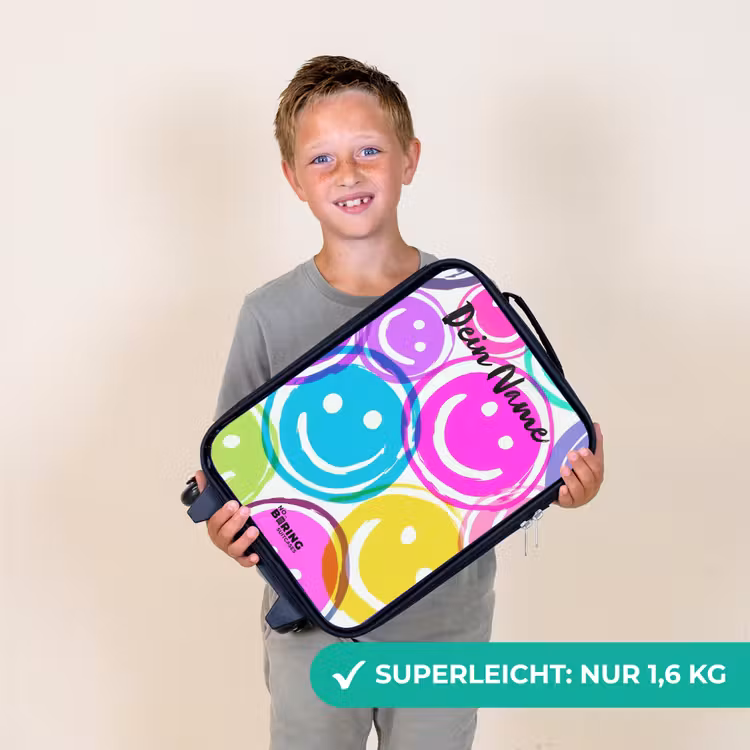 Kinderkoffer mit Name - Bunte Lächel-Explosion — 2