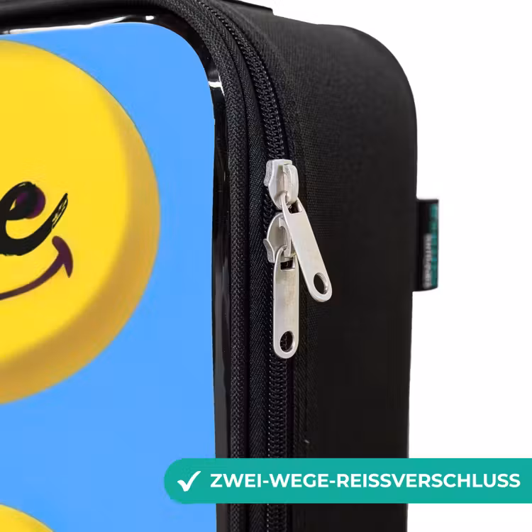 Kinderkoffer mit Name - Fröhlicher Smiley-Regen — 6
