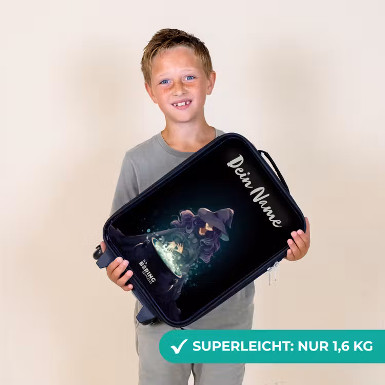 Kinderkoffer mit Name - Hexe - Kessel - Magie — 2