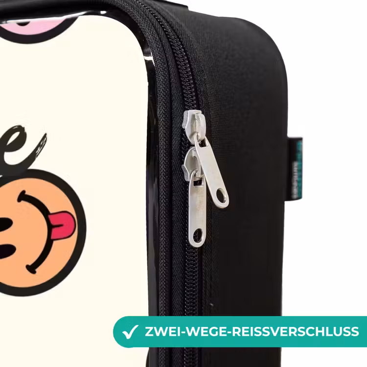 Kinderkoffer mit Name - Verspielter Smiley-Mix — 6