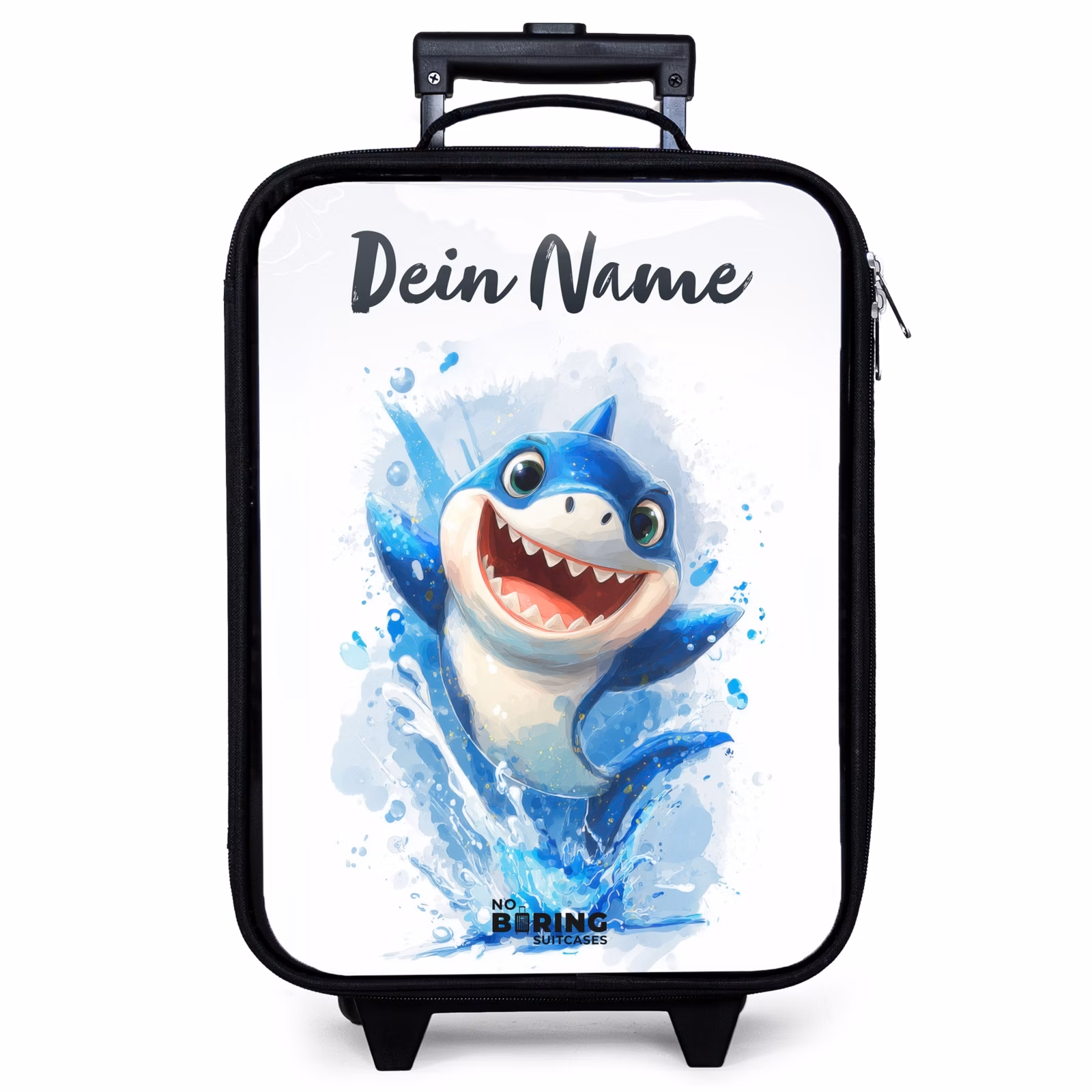 Kinderkoffer mit Name - Hai - Zähne - Wasser — 1