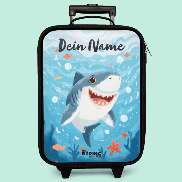 Kinderkoffer mit Name - Hai - Wasser - Meer — 3