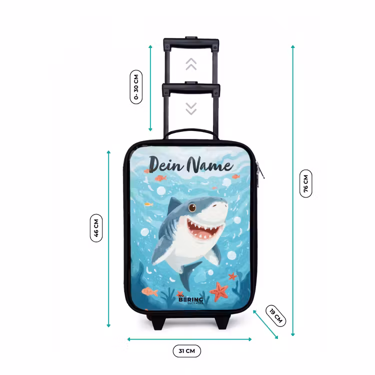 Kinderkoffer mit Name - Hai - Wasser - Meer — 7