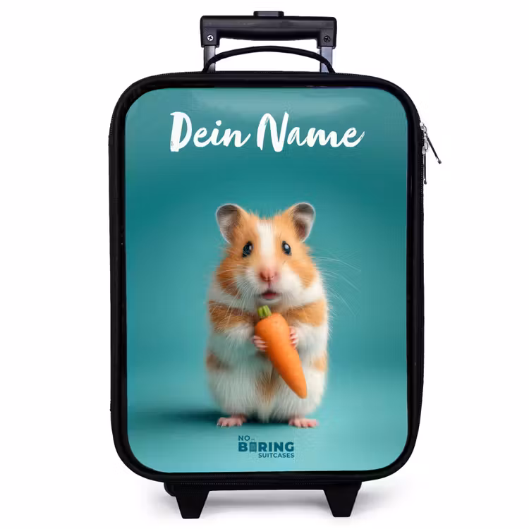 Kinderkoffer mit Name - Hamster - Karotte - Tier — 1
