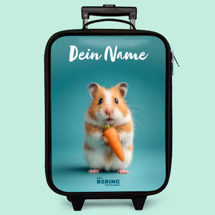 Kinderkoffer mit Name - Hamster - Karotte - Tier — 3