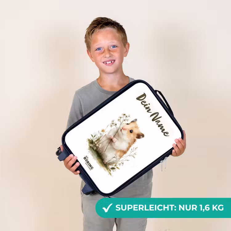 Kinderkoffer mit Name - Tier - Natur - Hamster — 2