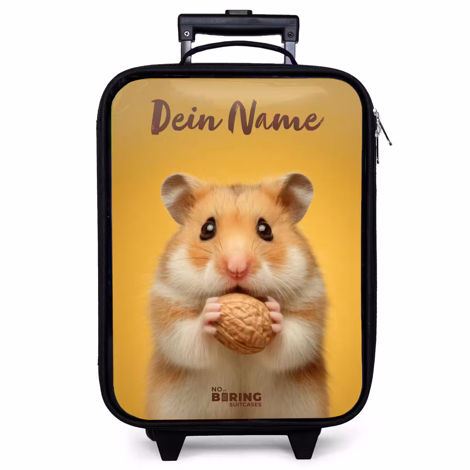 Kinderkoffer mit Name - Hamster - Walnuss - Tier — 1