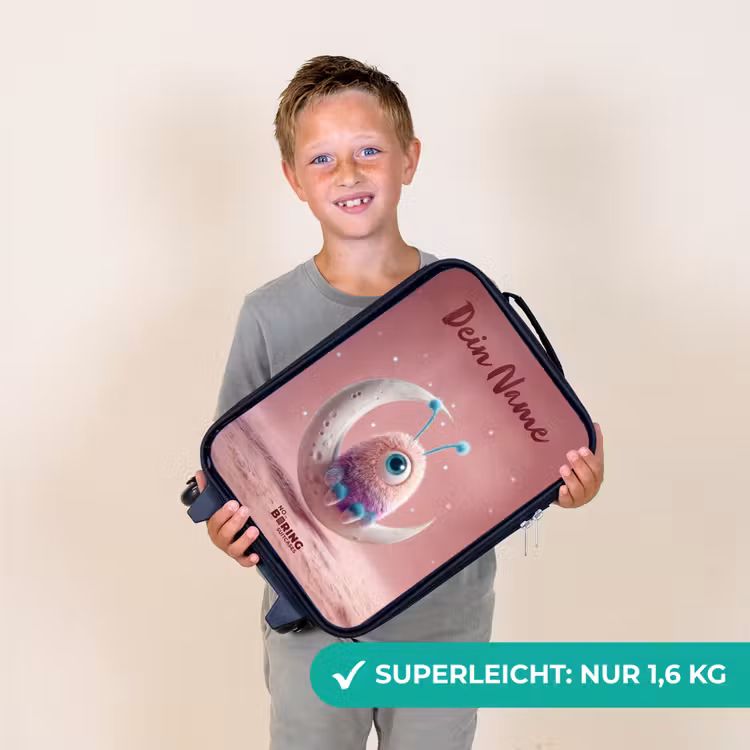 Kinderkoffer mit Name - Mondwippe mit Fluffy Weasel — 2