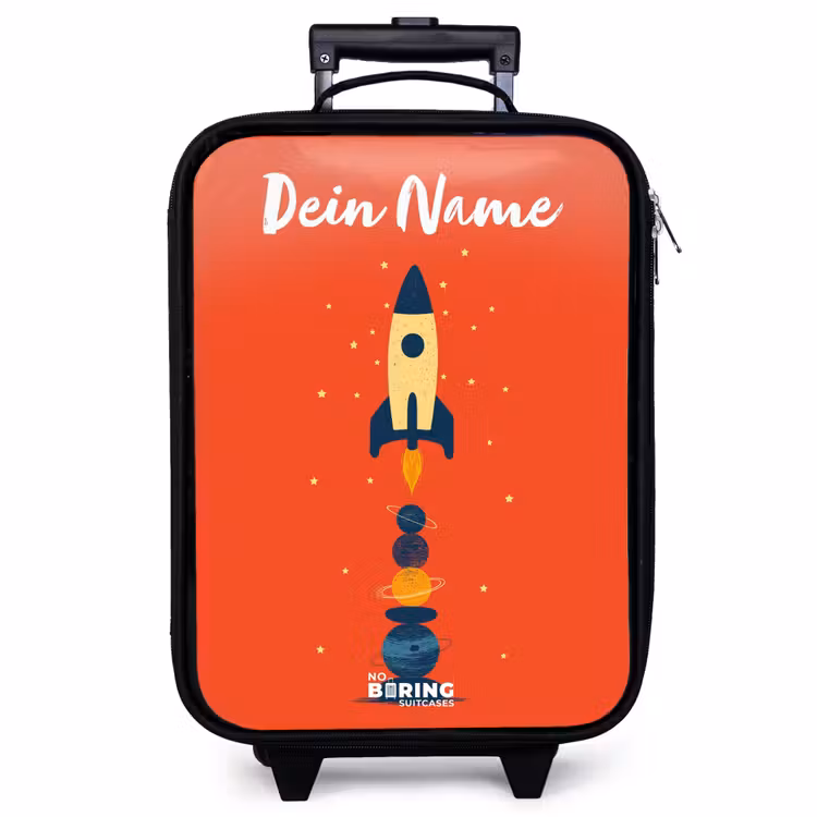 Kinderkoffer mit Name - Rakete - Sterne - Planeten — 1