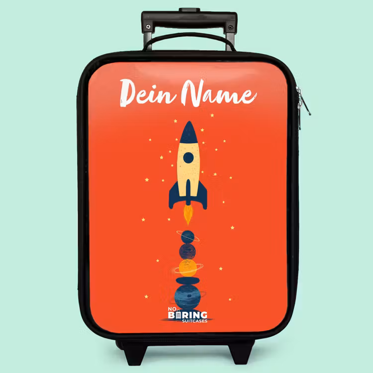 Kinderkoffer mit Name - Rakete - Sterne - Planeten — 3