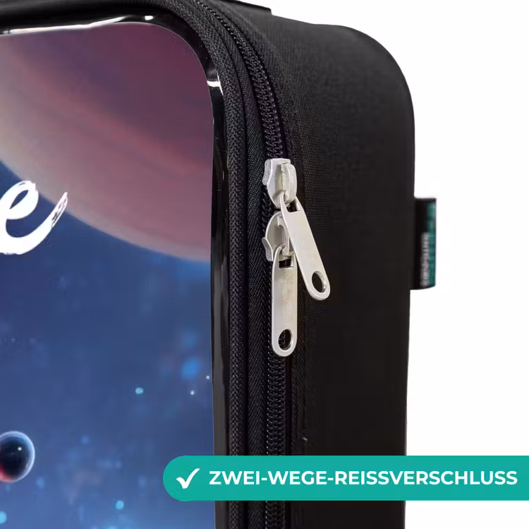Kinderkoffer mit Name - Rotes Raumwesen im kosmischen Tanz — 6
