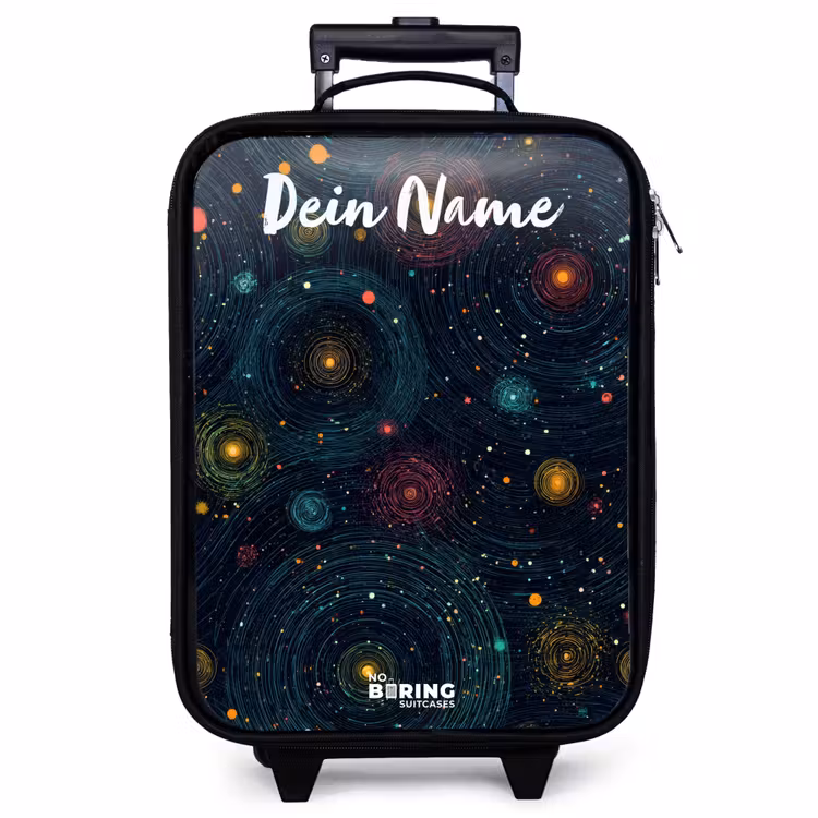 Kinderkoffer mit Name - Sterne - Planeten - Farbenfroh — 1