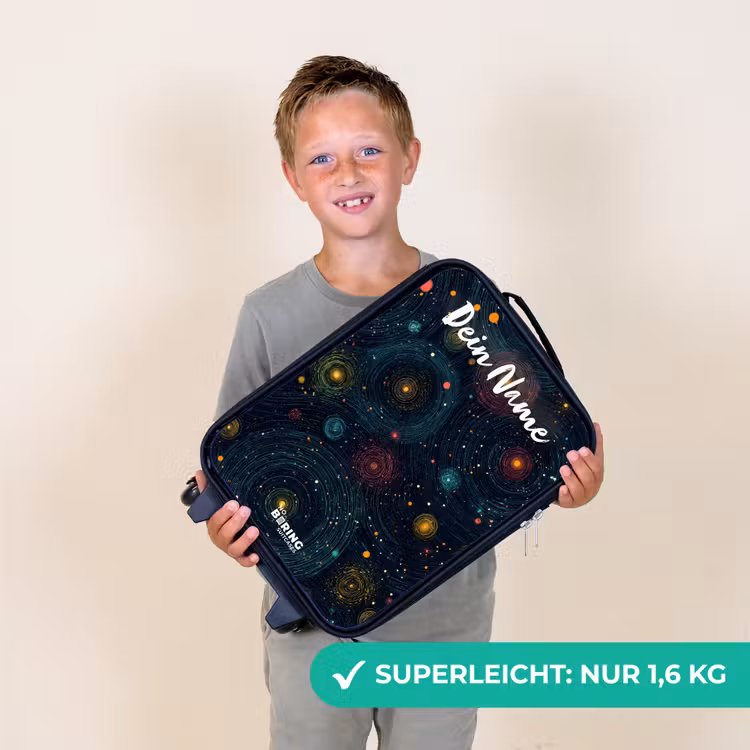 Kinderkoffer mit Name - Sterne - Planeten - Farbenfroh — 2