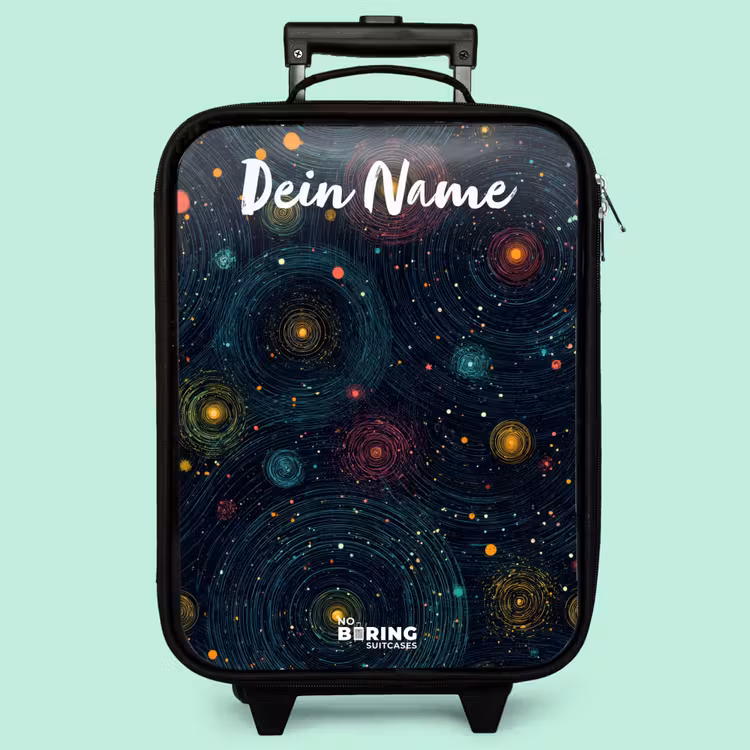 Kinderkoffer mit Name - Sterne - Planeten - Farbenfroh — 3