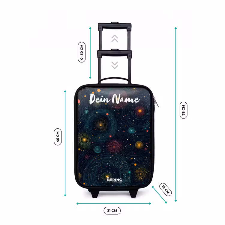 Kinderkoffer mit Name - Sterne - Planeten - Farbenfroh — 7