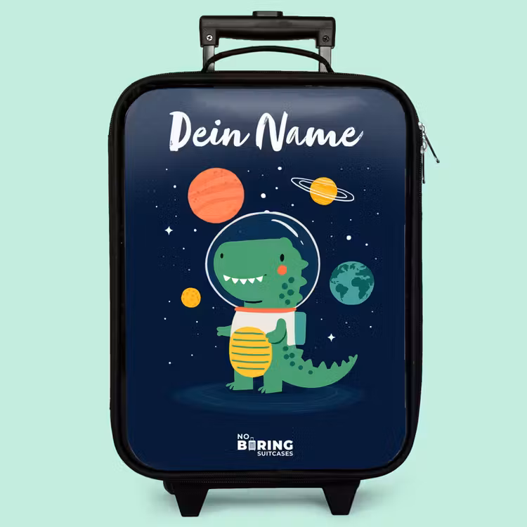 Kinderkoffer mit Name - Weltraum - Dino - Planeten - Sterne — 3