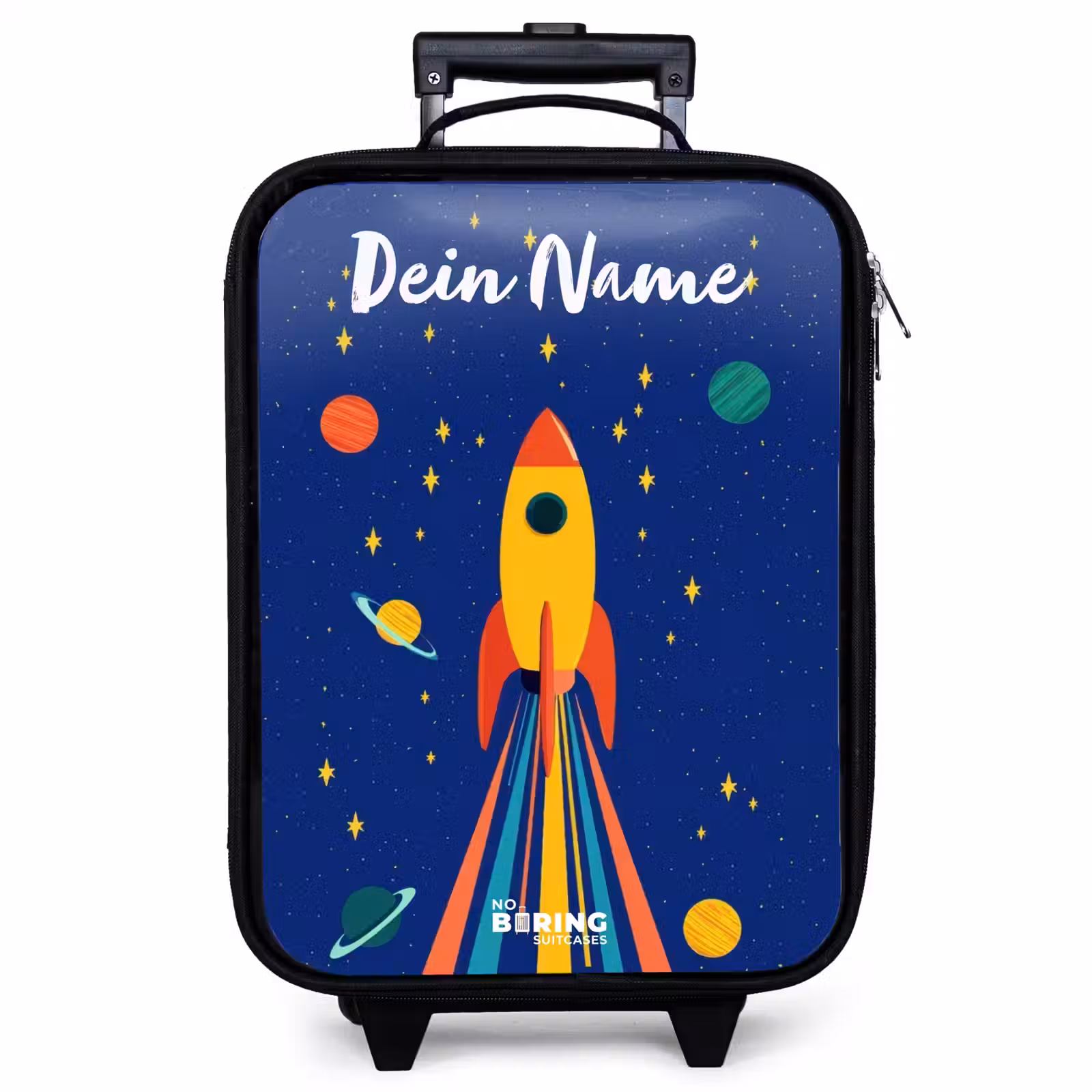 Kinderkoffer mit Name - Rakete - Sterne - Planet - Weltraum — 1