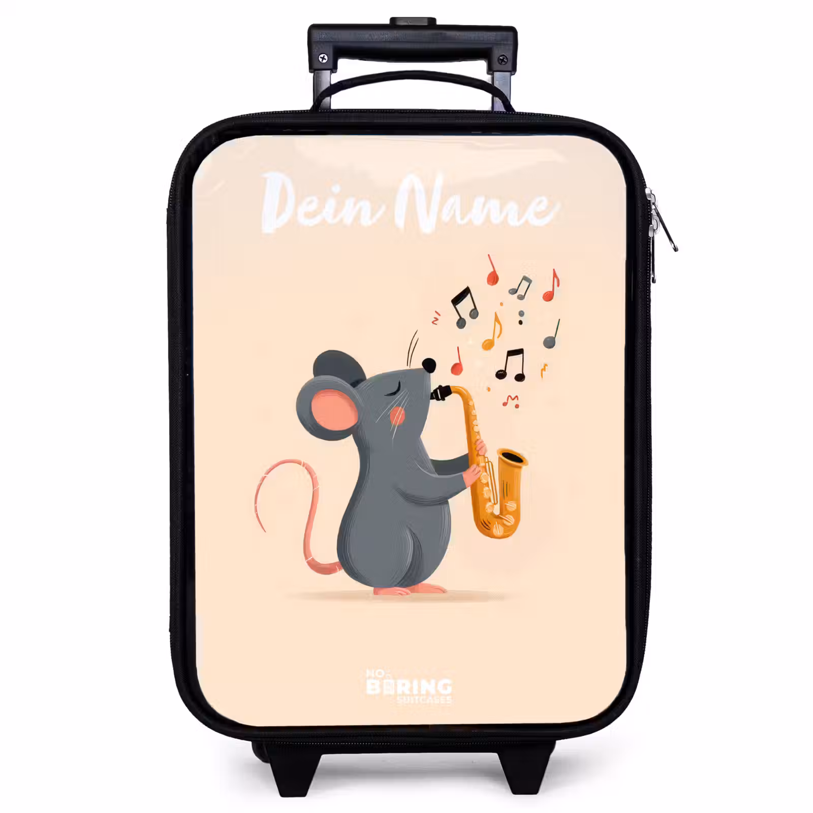 Kinderkoffer mit Name - Maus - Saxophon - Musik — 1