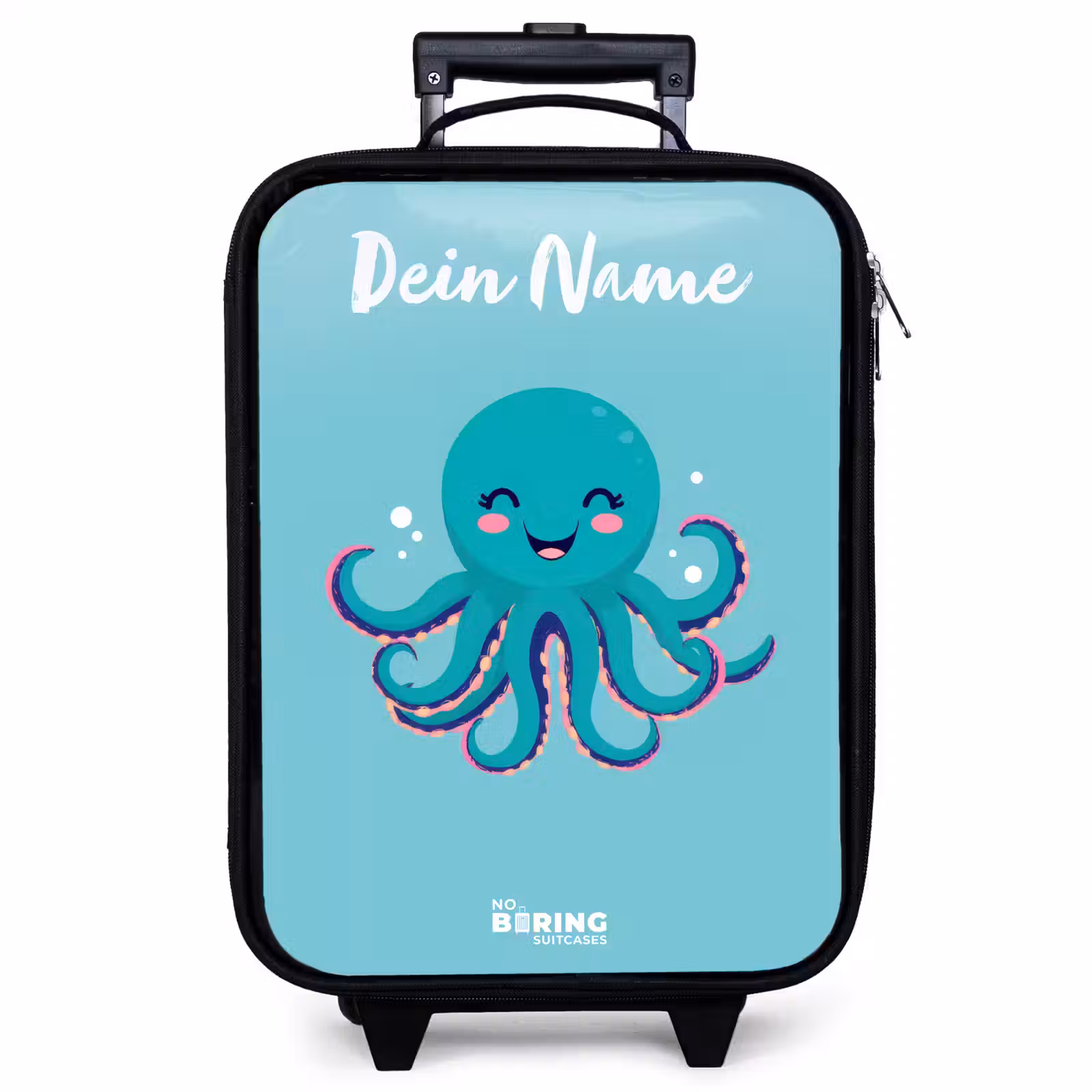 Kinderkoffer mit Name - Oktopus - Wasser - Blau — 1