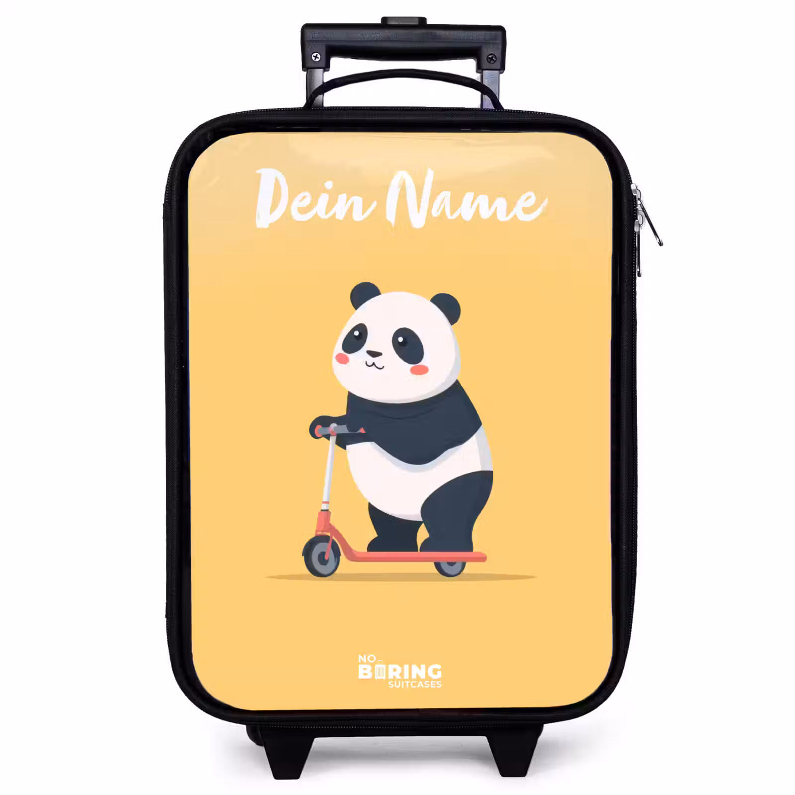 Kinderkoffer mit Name - Panda - Stufe - Gelb — 1