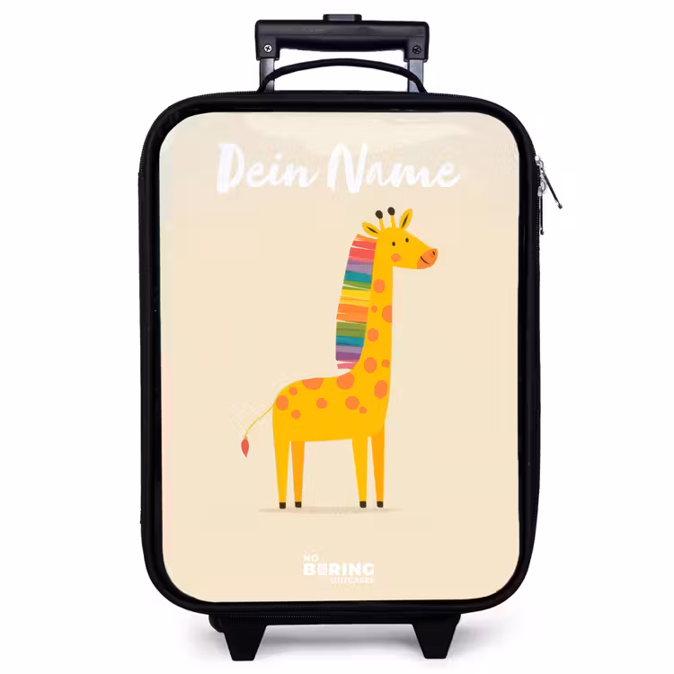 Kinderkoffer mit Name - Giraffe - Tier - Farbenfroh — 1