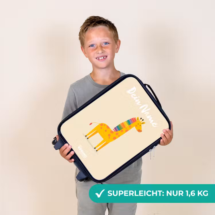 Kinderkoffer mit Name - Giraffe - Tier - Farbenfroh — 2