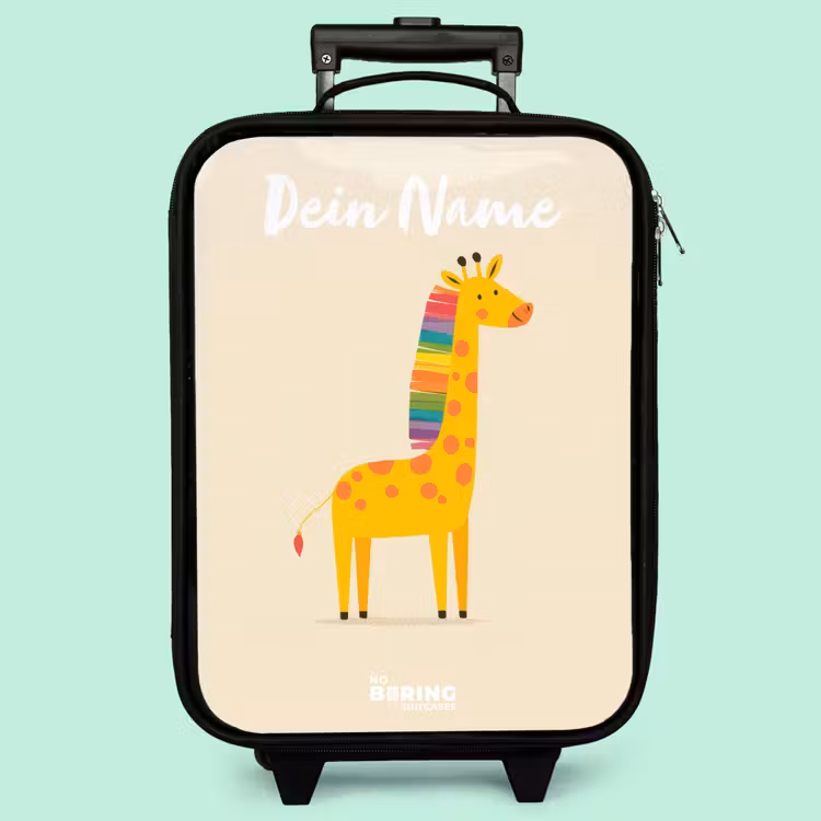 Kinderkoffer mit Name - Giraffe - Tier - Farbenfroh — 3