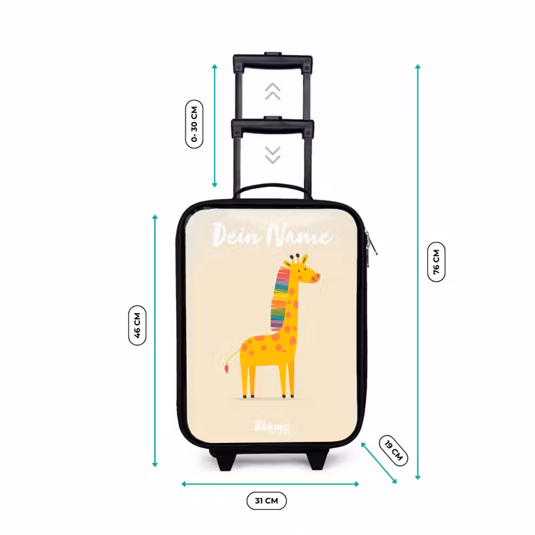 Kinderkoffer mit Name - Giraffe - Tier - Farbenfroh — 7