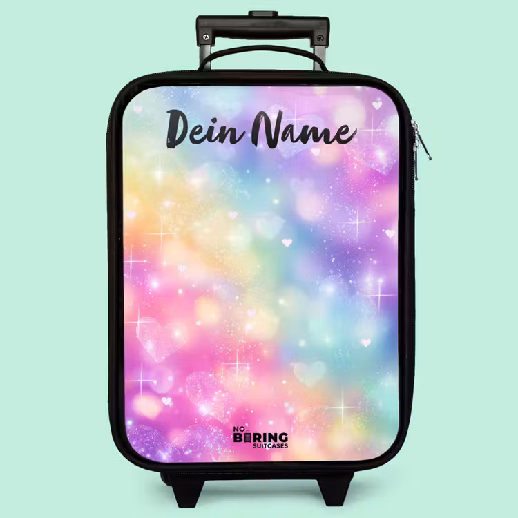 Kinderkoffer mit Name - Licht - Regenbogen - Herzen — 3