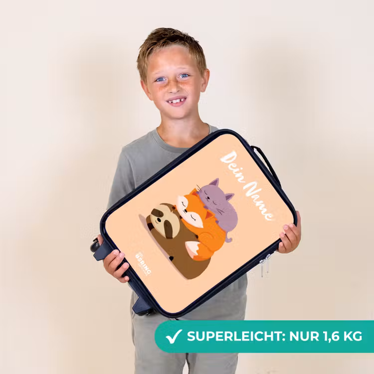 Kinderkoffer mit Name - Tiere - Schlafen - Gemeinsam — 2