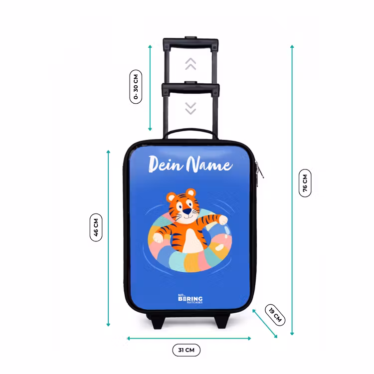 Kinderkoffer mit Name - Tiger - Schwimmband - Wasser — 7