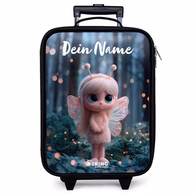 Kinderkoffer mit Name - Fee - Wald - Glitzer — 1