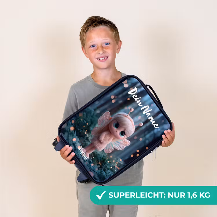 Kinderkoffer mit Name - Fee - Wald - Glitzer — 2