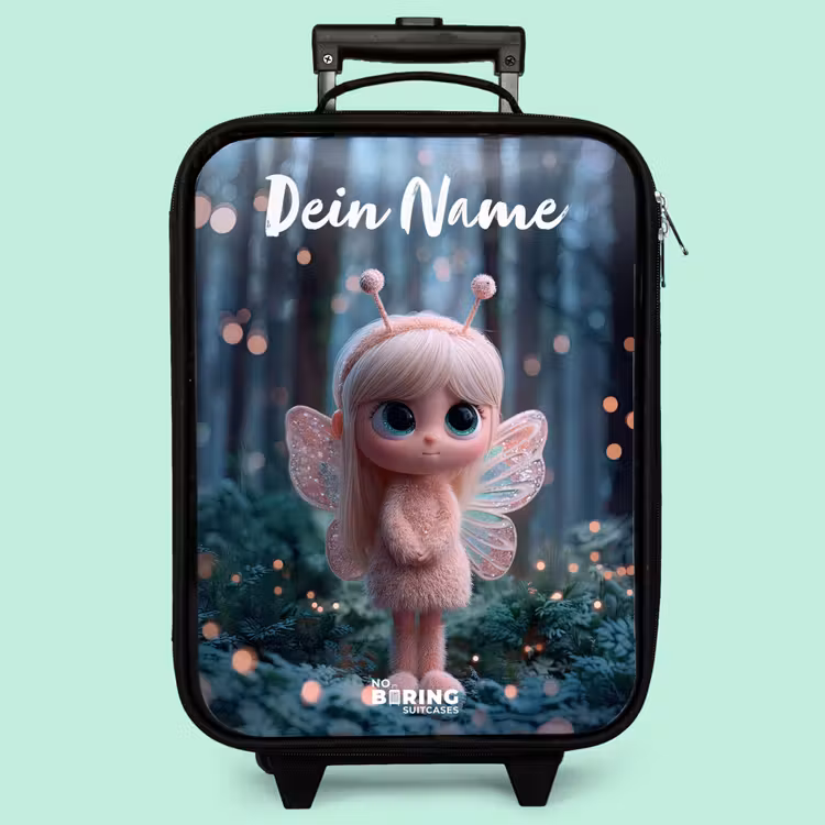 Kinderkoffer mit Name - Fee - Wald - Glitzer — 3