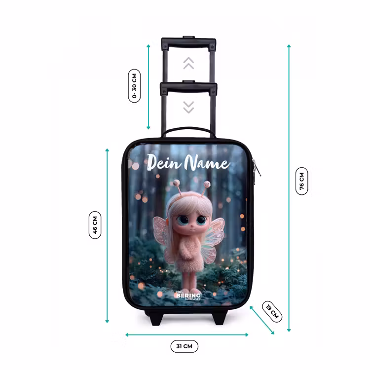 Kinderkoffer mit Name - Fee - Wald - Glitzer — 7